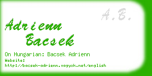 adrienn bacsek business card